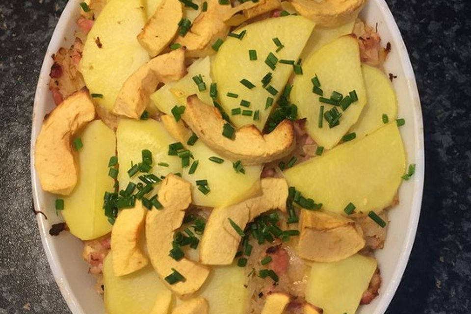 Sauerkraut - Apfel - Speck - Auflauf