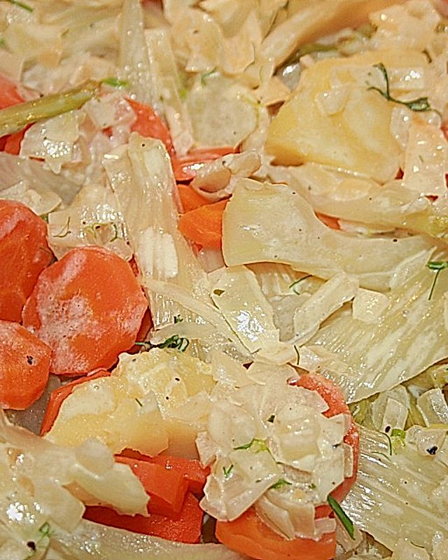 Möhren - Kartoffel - Fenchelgratin