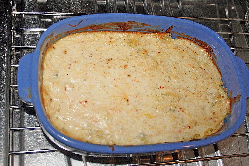 Porree - Gratin mit Quark