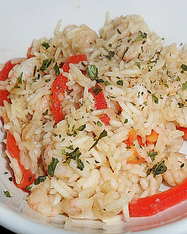 Paprika - Reis - Auflauf mit Fischfilet