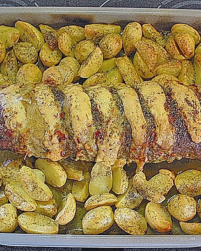 Curryhackbraten mit Oliven