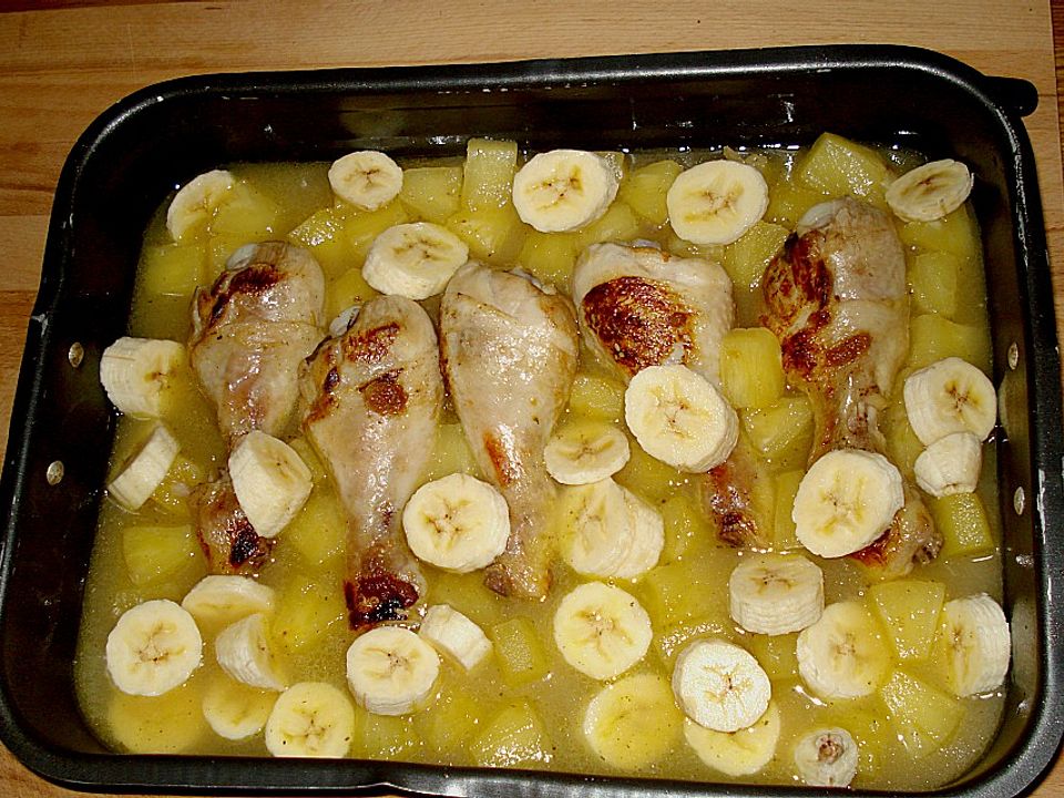 Hühnchen mit Ananas und Bananen von sabrini11| Chefkoch