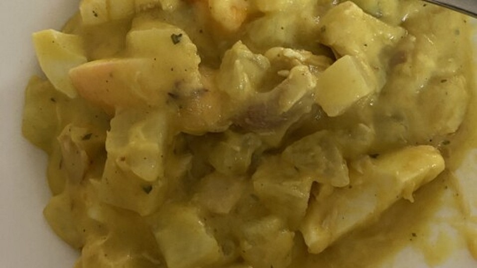 Kohlrabi-Eier-Ragout mit Leberkäse von glückstreffer