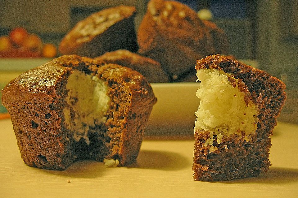 Schoko - Muffins mit Kokos - Herz