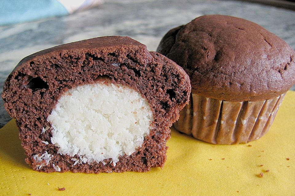 Schoko - Muffins mit Kokos - Herz