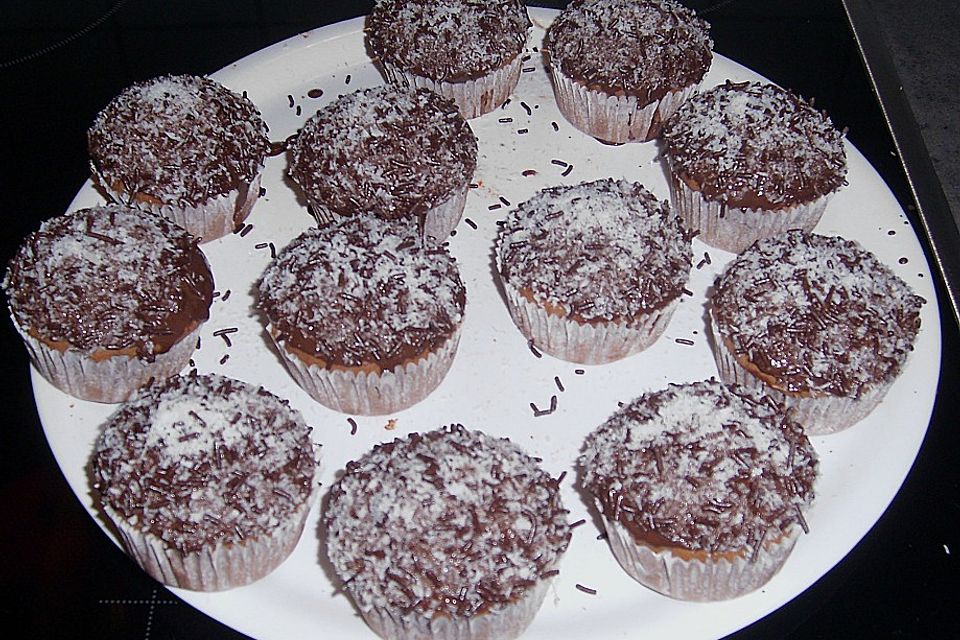 Schoko - Muffins mit Kokos - Herz