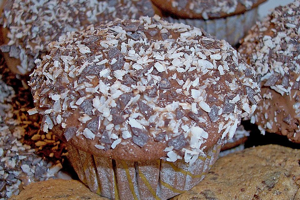 Schoko - Muffins mit Kokos - Herz