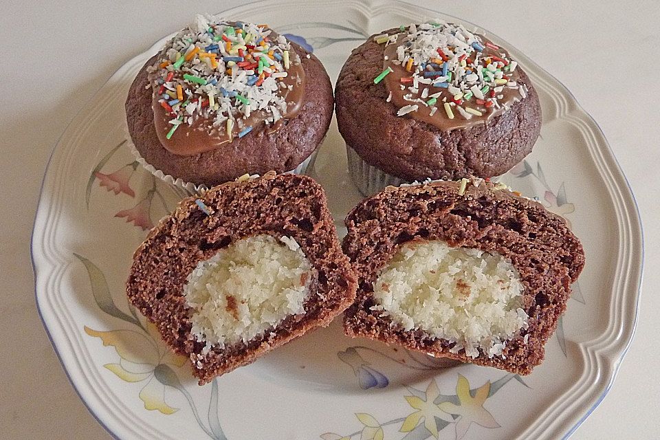 Schoko - Muffins mit Kokos - Herz