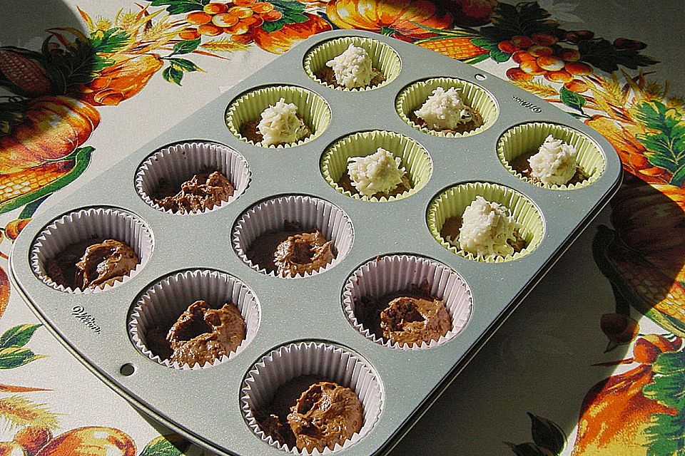 Schoko - Muffins mit Kokos - Herz