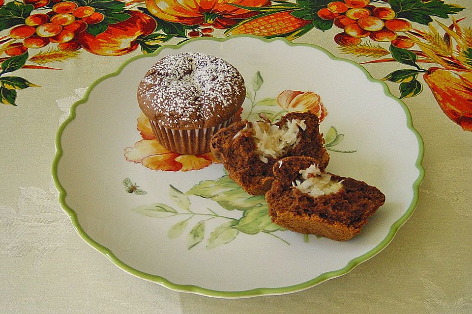 Schoko - Muffins mit Kokos - Herz