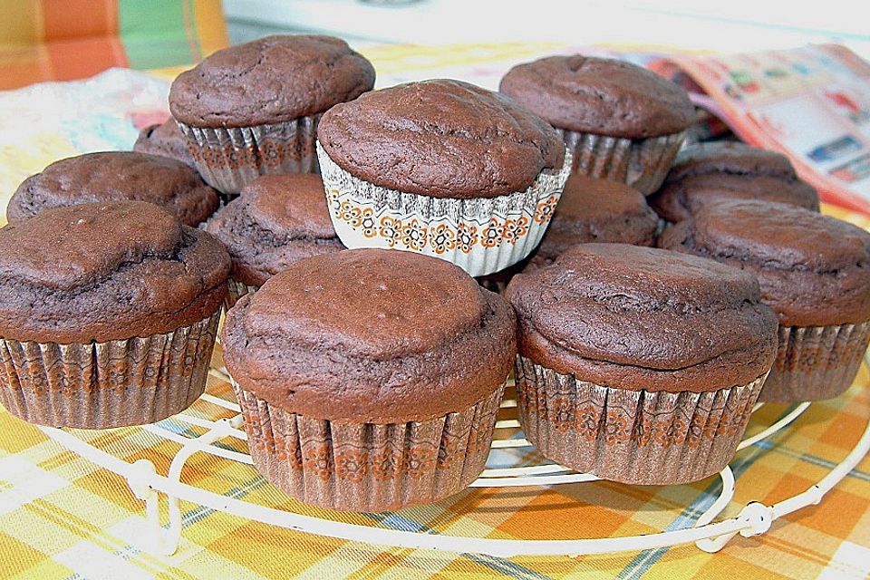 Schoko - Muffins mit Kokos - Herz