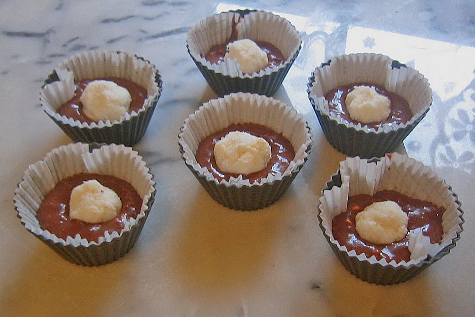 Schoko - Muffins mit Kokos - Herz