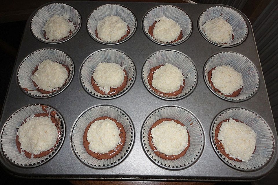 Schoko - Muffins mit Kokos - Herz