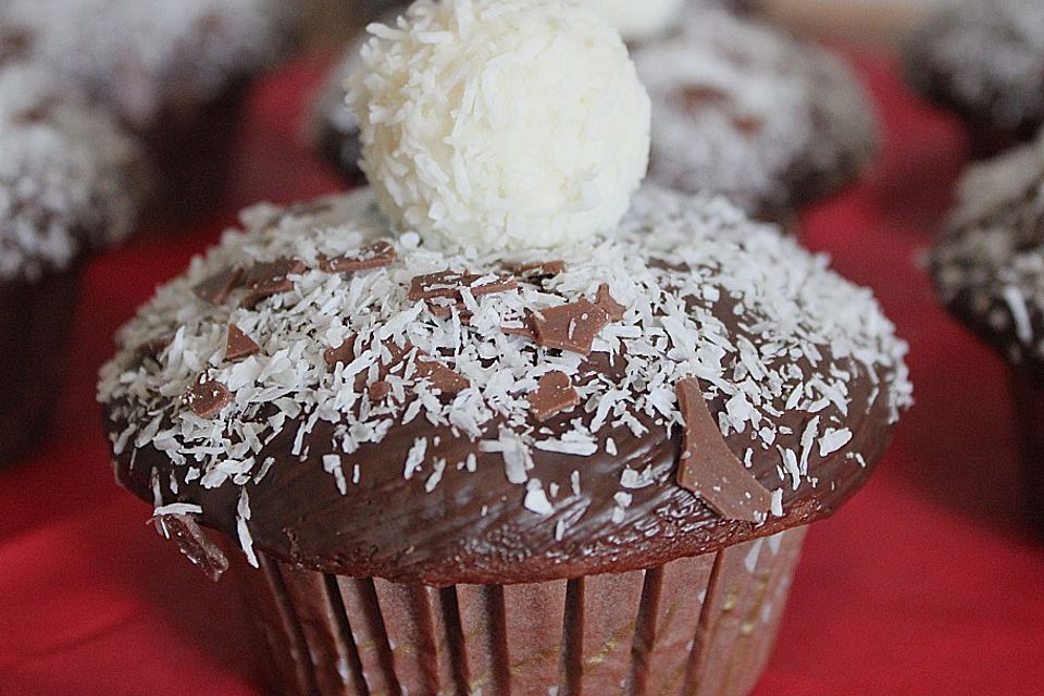 Schoko - Muffins mit Kokos - Herz