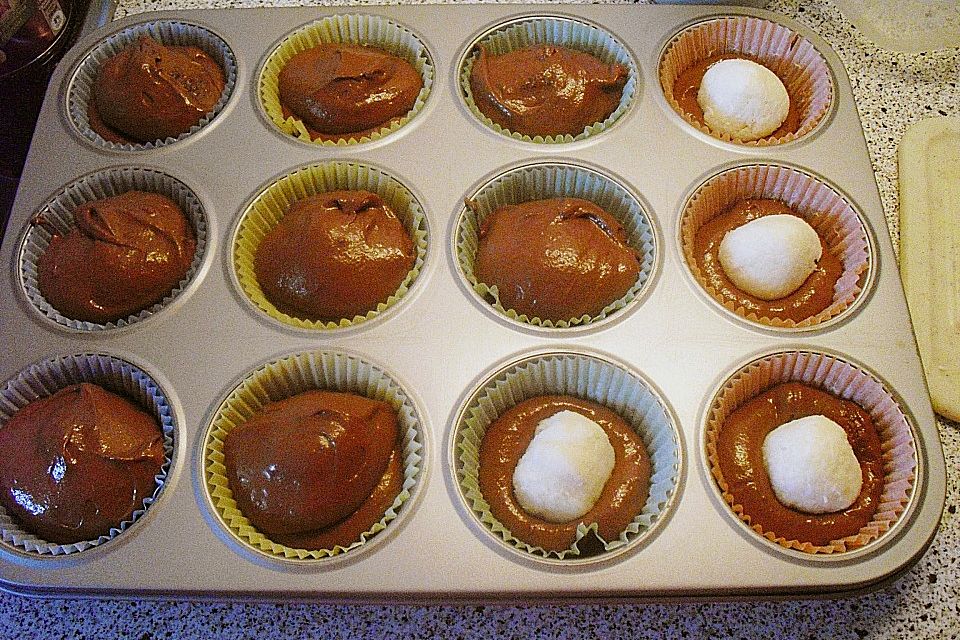 Schoko - Muffins mit Kokos - Herz