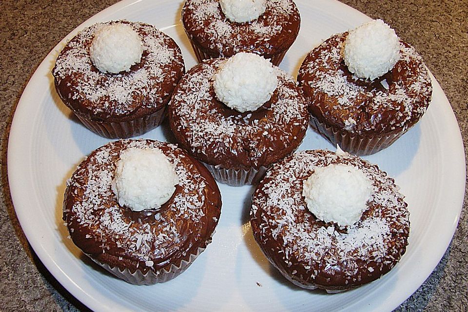 Schoko - Muffins mit Kokos - Herz