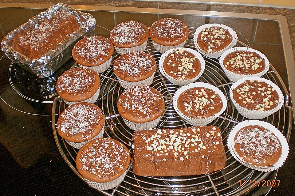 Schoko - Muffins mit Kokos - Herz