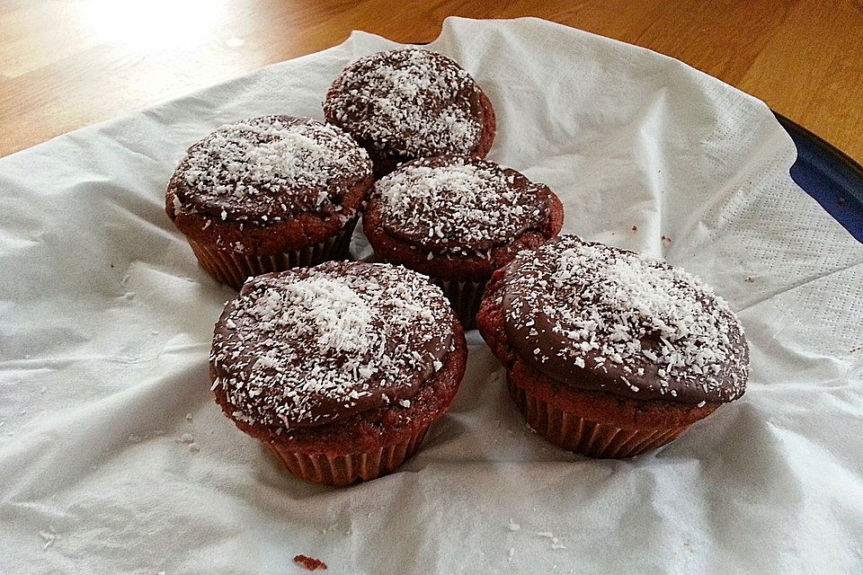 Schoko - Muffins mit Kokos - Herz