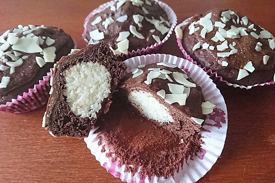 Schoko - Muffins mit Kokos - Herz