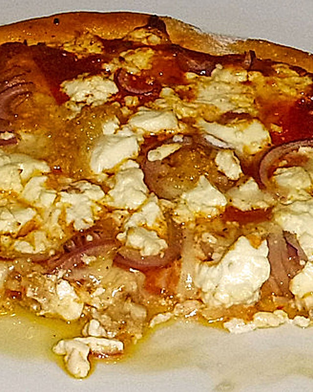 Schinken - Schafskäse - Pizza