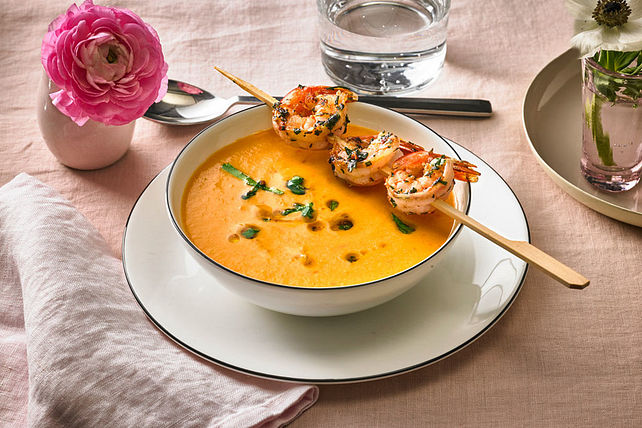 Paprikasuppe mit gebratenen Scampi von GourmetKathi| Chefkoch