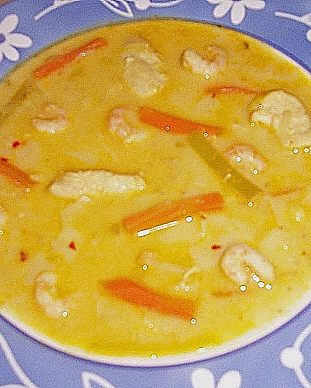Kokos - Garnelen - Suppe