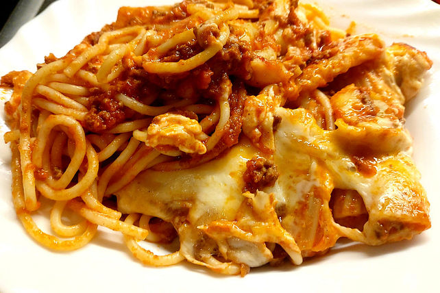 Überbackene Spaghetti von iris75| Chefkoch