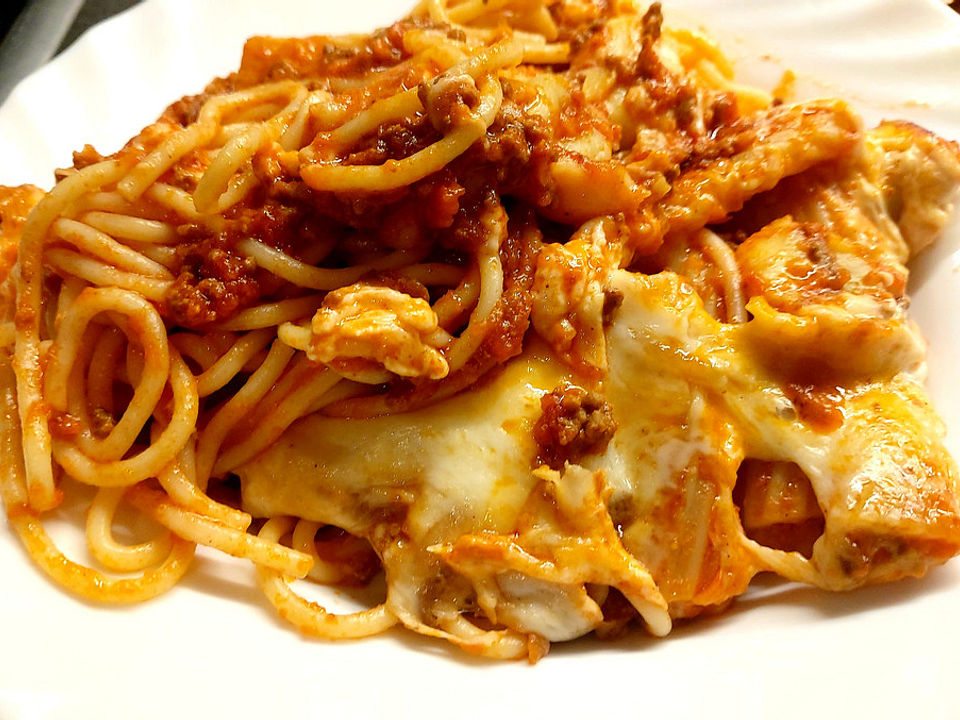Überbackene Spaghetti von iris75| Chefkoch
