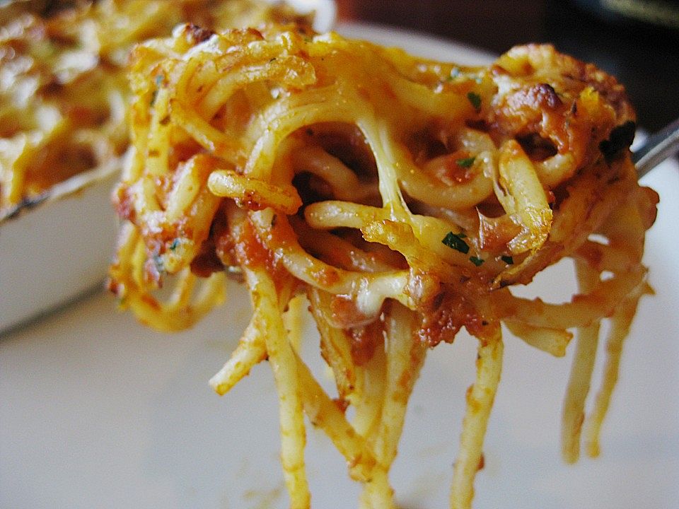 Überbackene Spaghetti von iris75 | Chefkoch