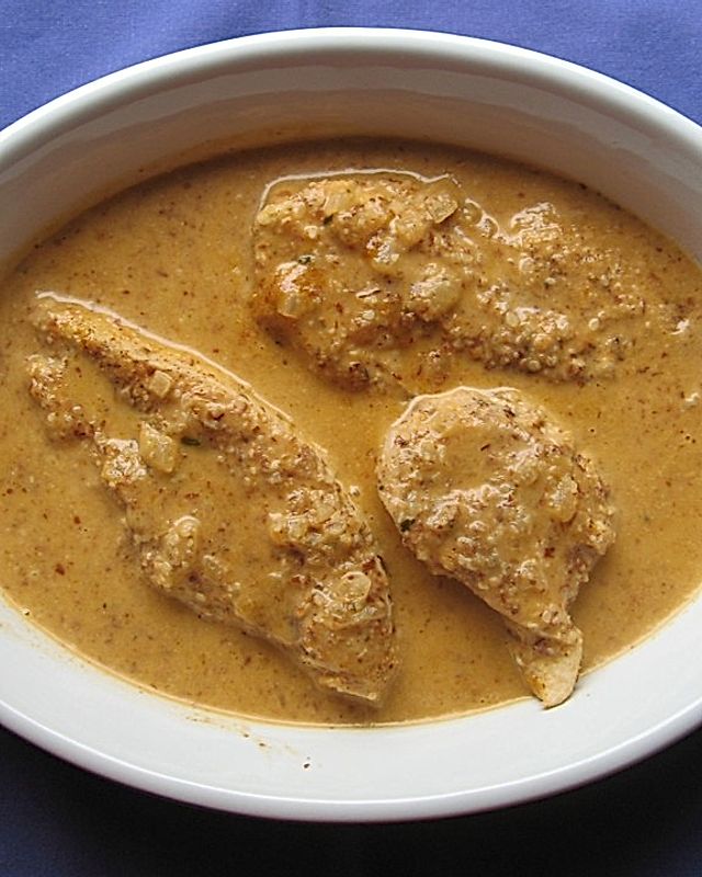 Hähnchen - Curry mit gemahlenen Mandeln