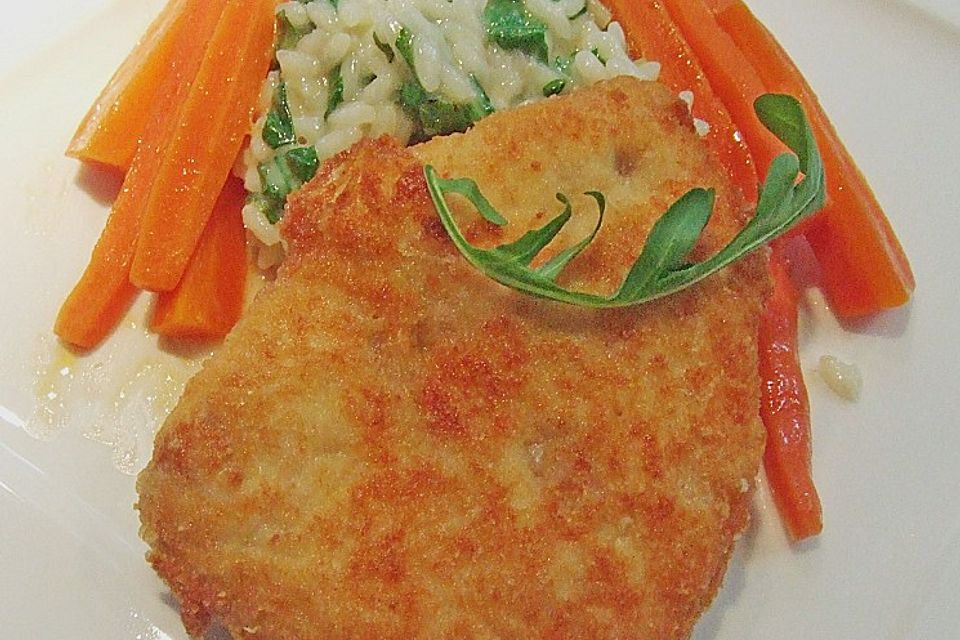 Putenschnitzel gefüllt mit Parmaschinken und Gorgonzola