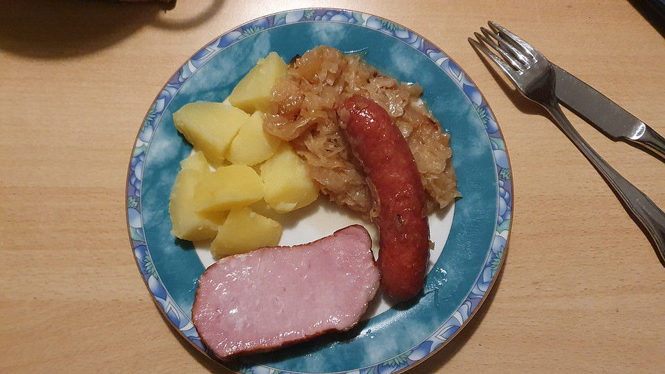 Kasseler auf Apfel - Sauerkraut von xxtijak