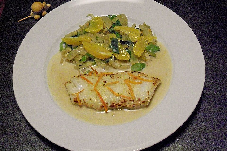 Fisch mit Lauch und Fenchel