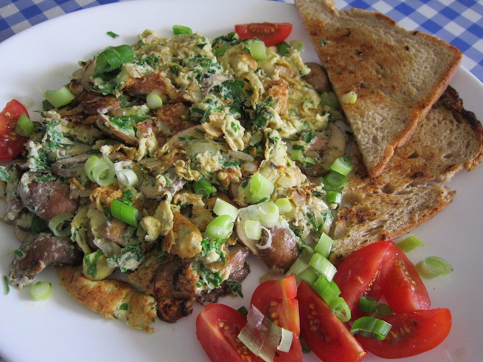 &amp;#39;Grünes&amp;#39; Omelette mit Champignons von plumbum| Chefkoch