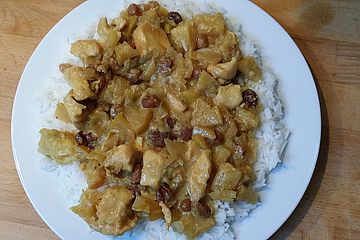 Indisches Hahnchencurry Mit Fruchten Von Djorgian Chefkoch