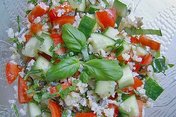 Basilikum - Tomaten - Salat