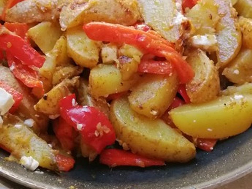 Vegetarische Kartoffel - Gyrospfanne von die_krümel| Chefkoch