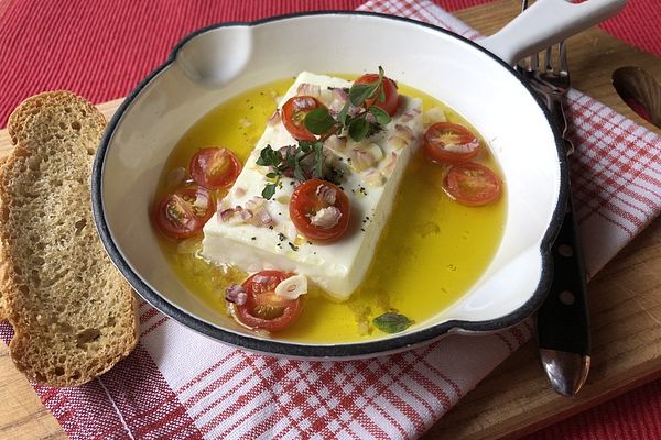 Gebackener Schafskäse &amp;#39;Griechische Art&amp;#39; von trainingday | Chefkoch