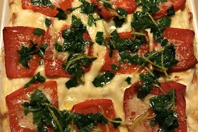 Gemüselasagne mit Lauch und Paprika von Sopraffina| Chefkoch