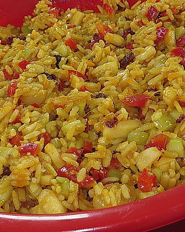 Fruchtig - scharfer Curry - Reissalat