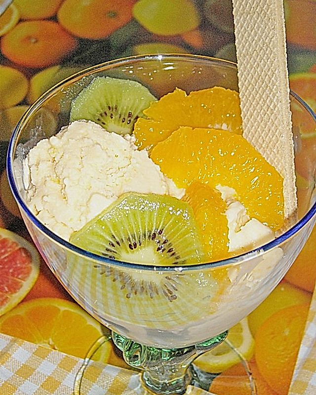 Orangeneis mit Joghurt