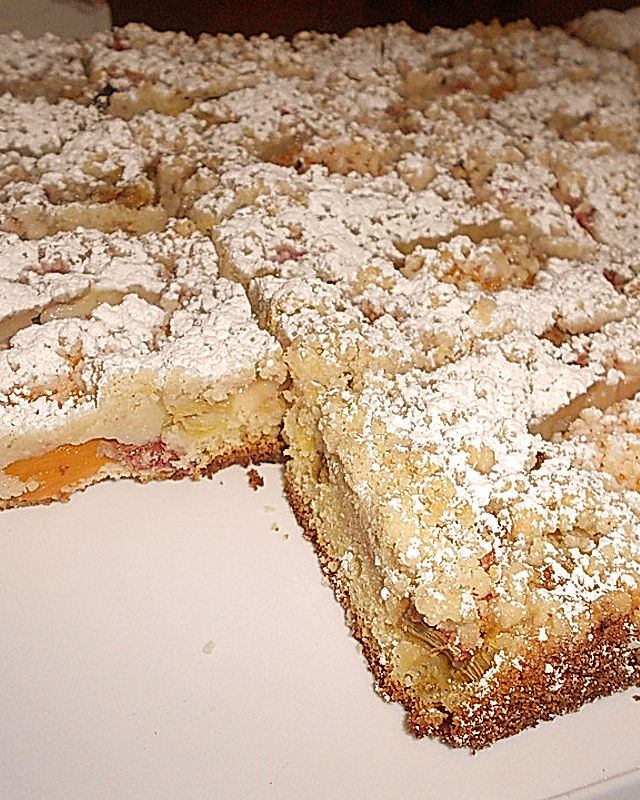 Rhabarber - Aprikosen - Kuchen