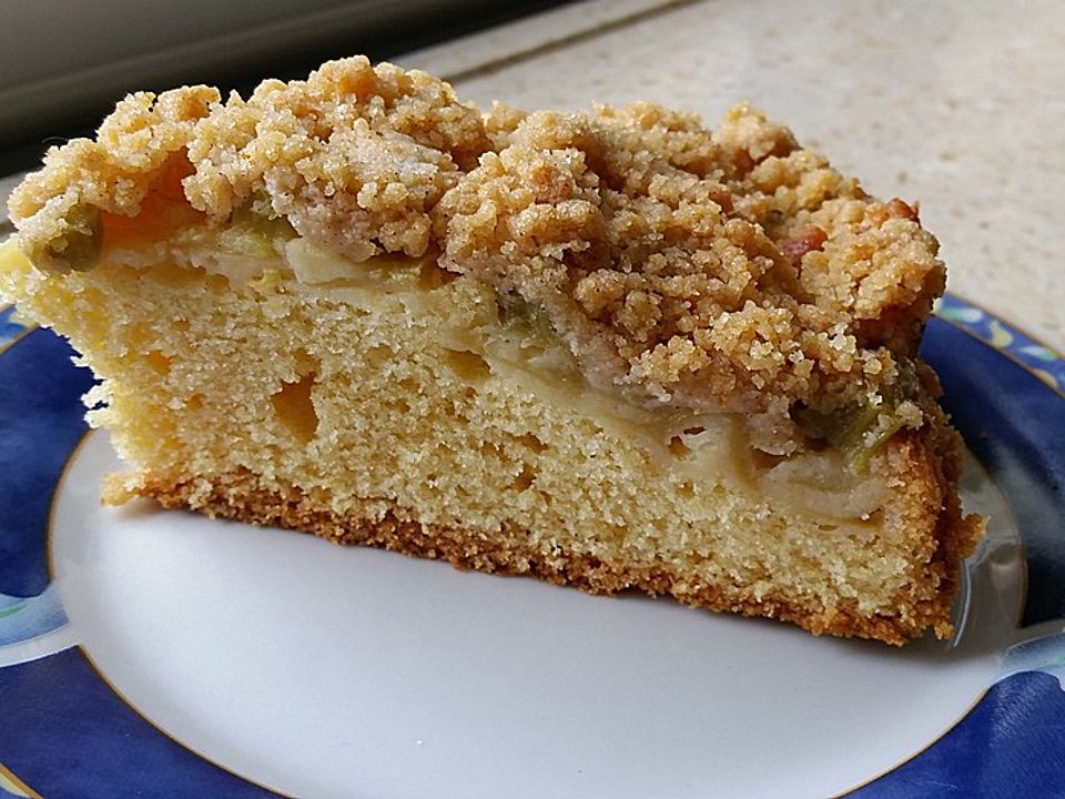 Apfel - Rhabarber - Kuchen mit Zimtstreuseln von Cookbest24| Chefkoch