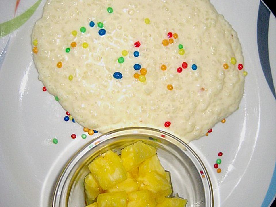 Sahne - Vanille - Milchreis mit Ananaskompott - Kochen Gut | kochengut.de