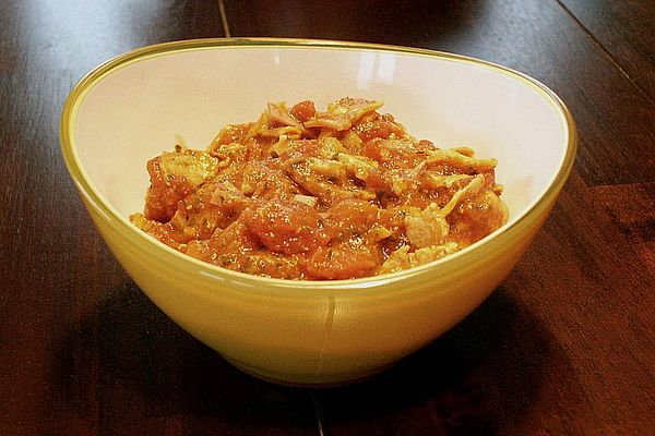 Urmelis schnelle aromatische Omelettestreifen in Schinken - Tomaten ...