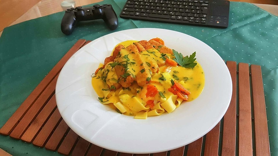 Nudeln mit Fischstäbchen à la Marie-image