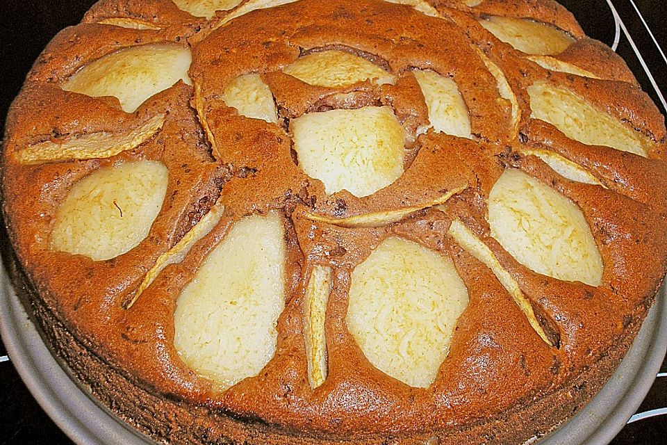 Versunkener Birnenkuchen