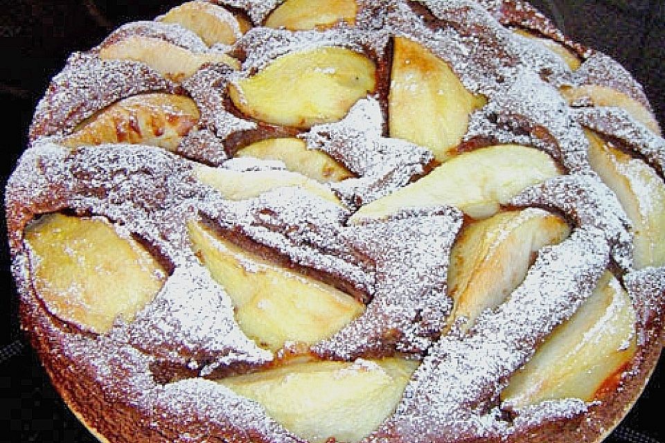 Versunkener Birnenkuchen