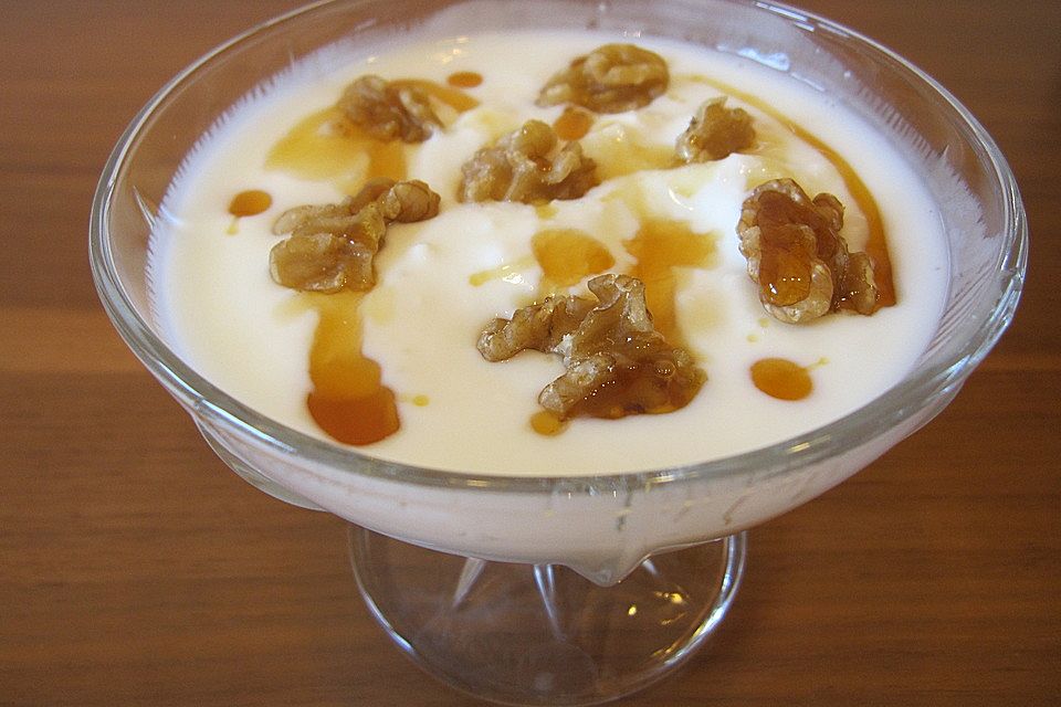 Griechischer Joghurt mit Honig und Walnüssen