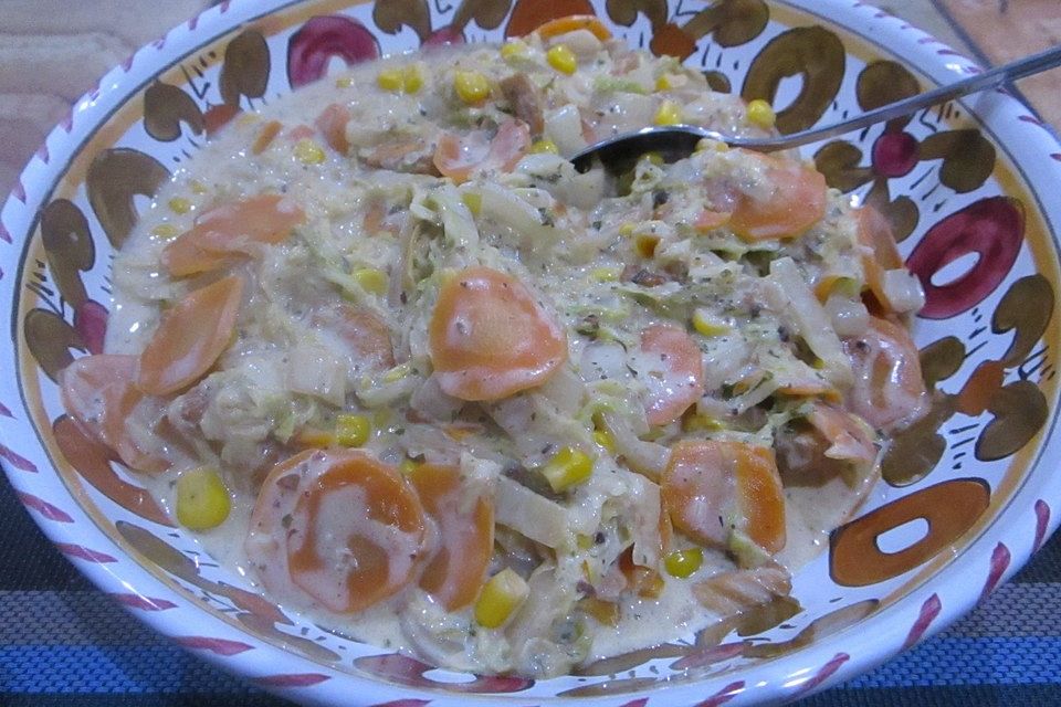 Chinakohlpfanne mit Huhn